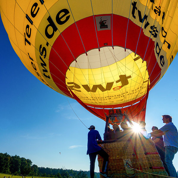 Der Ballon Kurz vor dem Start