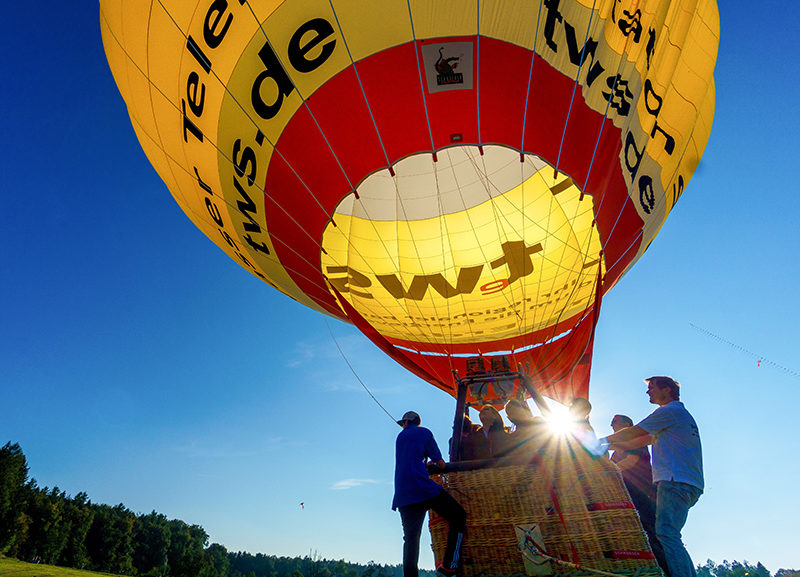 Der Ballon Kurz vor dem Start