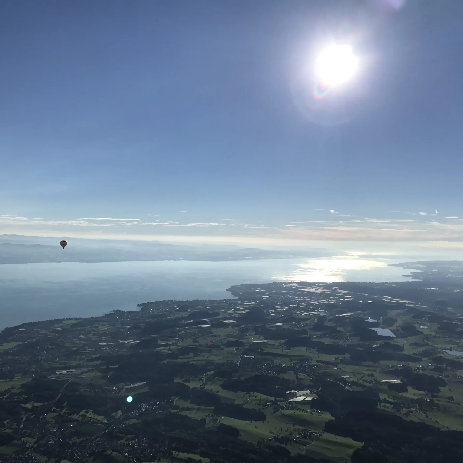 Der Bodensee aus dem Ballonkorb
